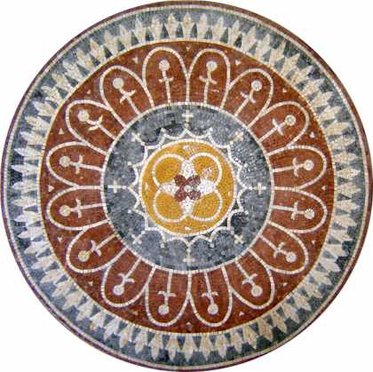 MD443 RYB stone art Mosaic