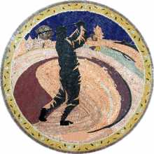 Golf Player Blue Sky Mosaic