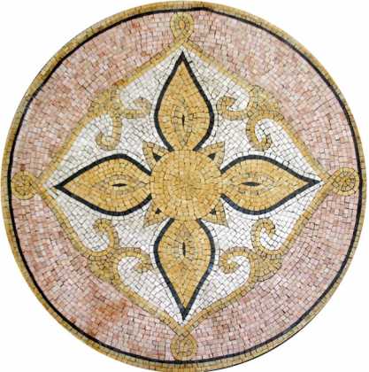 MD461 pink and gold elegant design Mosaic
