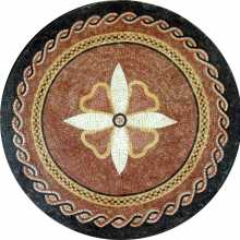 MD479 brown & black elegant medallion Mosaic
