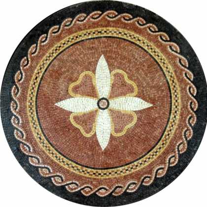 MD479 brown & black elegant medallion Mosaic