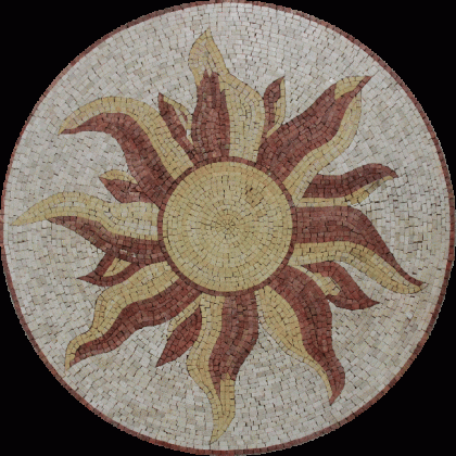 MD483 sun art medallion Mosaic