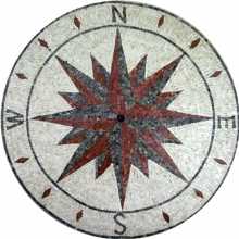 MD501 brick & grey compass nautical star Mosaic