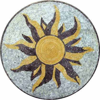MD508 sun art medallion Mosaic