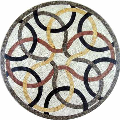 MD509 Colorful ring art Mosaic