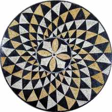 MD510 Black & Gold elegant fan design Mosaic