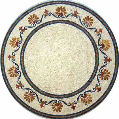Floor Marble Medallion Simple & Elegant Mosaic