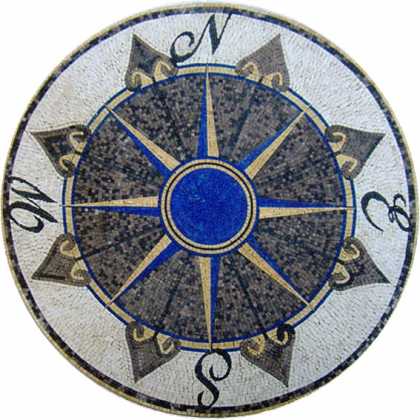MD650 nautical art medallion Mosaic