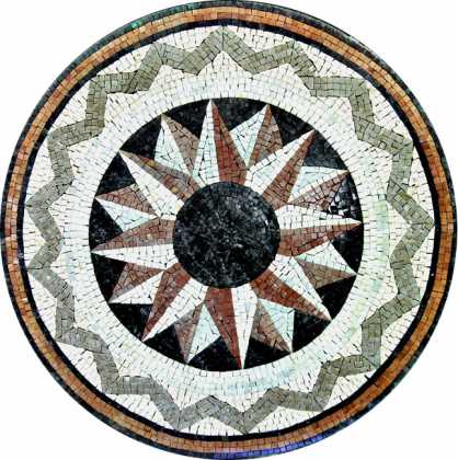 MD67 Decorative star design medallion Mosaic