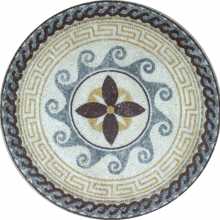 MD805 Flower Power Round Medallion Mosaic