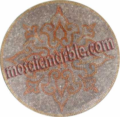 MD847 orange artistic flower Mosaic