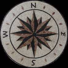 MD869 Star Nautical Compass Home Design  Mosaic