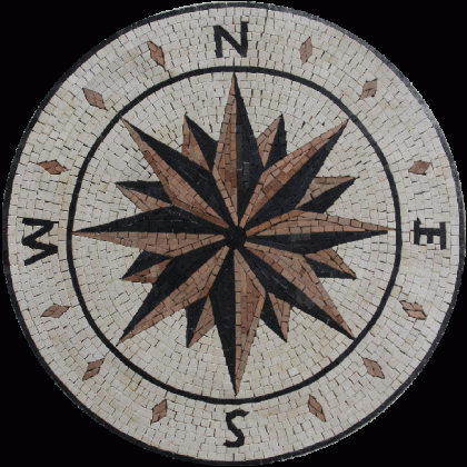 MD968 Nautical Compass Destination Leader  Mosaic