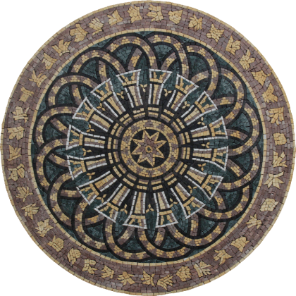 Arabesque Round Mandala Mosaic