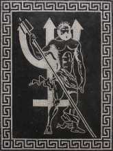 Neptune Greco Roman Mosaic Wall Art