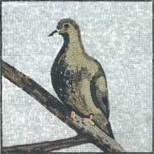 Square Pigeon Mosaic Mural
