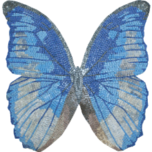 Beautiful Soft Blue Butterfly Mosaic