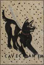 Cave Canem Dog Mosaic Art