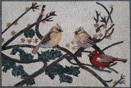 Birds on a Branch Mosaic