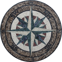 Star Compass Nautical Pathway Mosaic