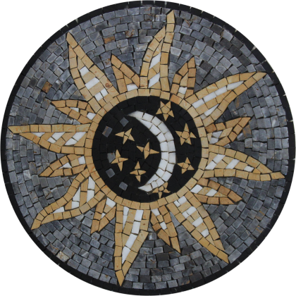 Crescent Moon Spiritual Symbol Mosaic