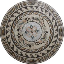 Floor Medallion Ancient Mosaic Recreation