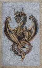 Dragon Wall Art Vertical Mosaic Mural