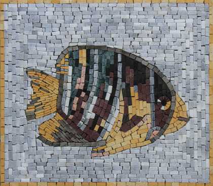 Mini Fish Mosaic Tile Art