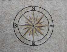Mosaic Compass Floor Rug