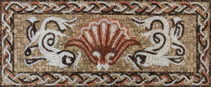 Greco Roman Ancient Motif Floor Mosaic