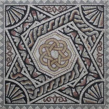 Greco Roman Eternity Motif Floor Mosaic