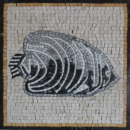 Grey and White Fish Mosaic
