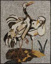 Heron Birds Wall Mosaic