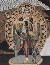 Hindu God Rudra Lord Shiva Handmade Marble Mosaic