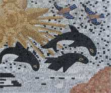 Killer Whales Landscape Mosaic