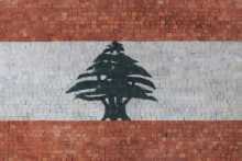 Lebanese Flag Mosaic