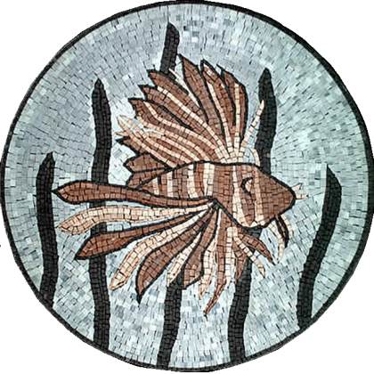 Lion Fish Mosaic Wall Decor