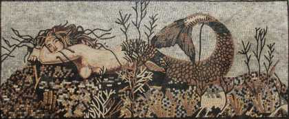 The Sleeping Mermaid Handmade Mosaic