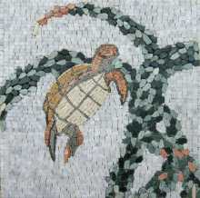 Mini Sea Turtle Square Mosaic Sea Creatures  Collection