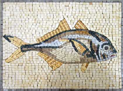 Rectangle Mosaic Fish Art