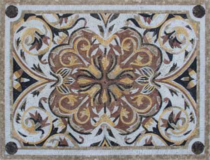 Geometrical Mosaic Rug Classical Design