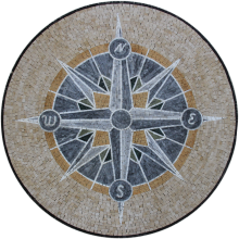 Nautical Sea Compass Mosaic