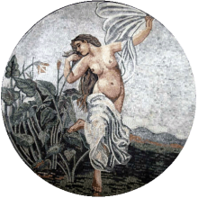 The Nude Goddess Dance Round Mosaic