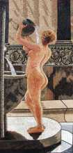 Nude Lady Bathing at Sunset Mosaic