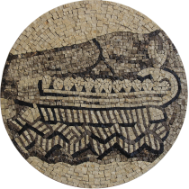 Ancient Phoenician Art Round Mosaic