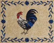 Funky Rooster Mosaic Backsplash