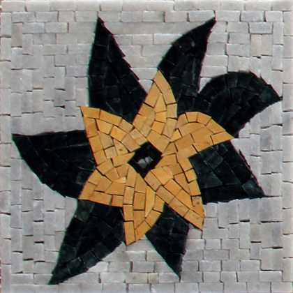 Square Mosaic Tile Flower
