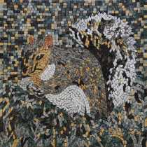 Squirrel Mosaic Backsplash