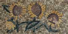 Sunflower Decorative Mosaic Tile