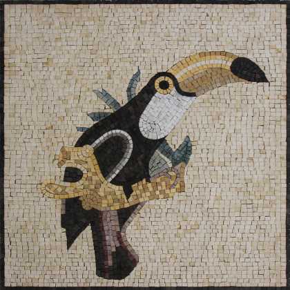 Toucan Tropical Colorful Bird Handmade Mosaic